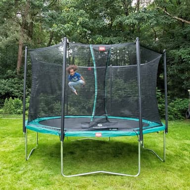 BERG Favorit Studsmatta Grön 430 + Säkerhetsnät Comfort