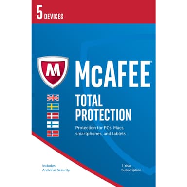 McAfee Total Protection 2017 (5 enheter) McAfee Total Protection 2017 (5 enheter)