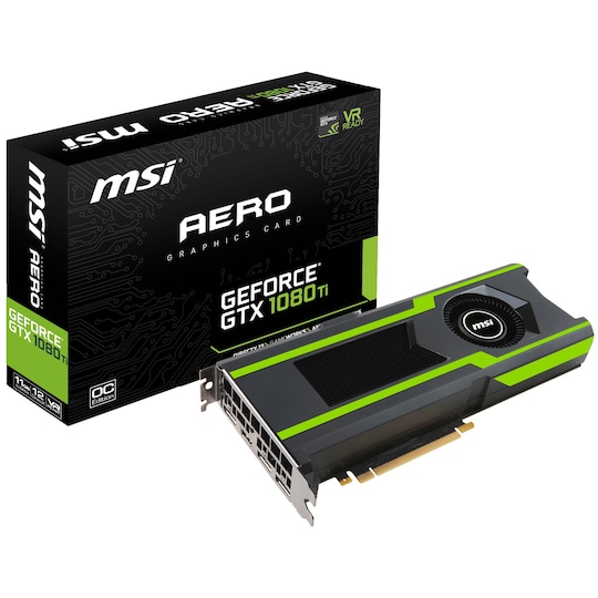 MSI GeForce GTX 1080 Ti Aero OC grafikkort (11 GB)