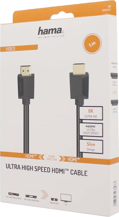 Hama 8K HDMI høyhastighetskabel (1 m)