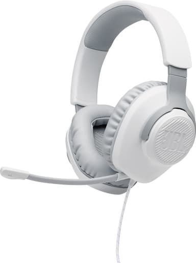 JBL Quantum 100 gaming headset (hvit)
