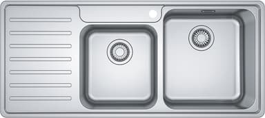 Franke Bell kjøkkenvask med to kummer BCX 221 R (stål)