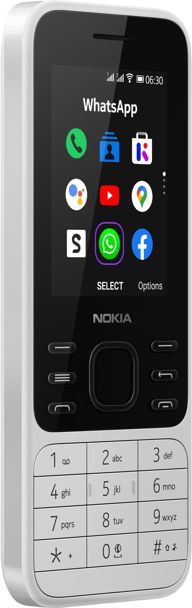 Nokia 6300 4G mobiltelefon (hvit)