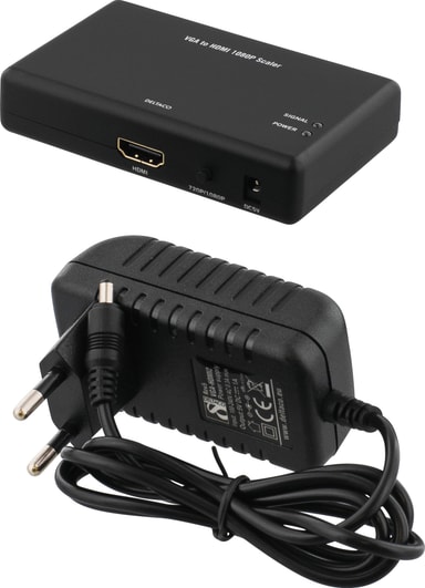 Deltaco VGA til HDMI adapter med 3.5mm lyd - Elkjøp | Elkjøp