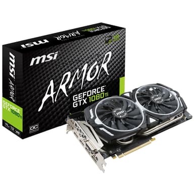 MSI GeForce GTX 1080 Ti Armor OC grafikkort (11 GB)