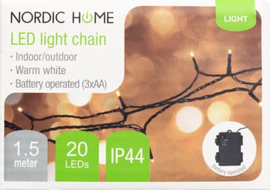 Nordic Home Christmas lyslenke 4420008 (hvit)