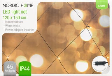 Nordic Home Christmas lysnett 4420036 (hvit)