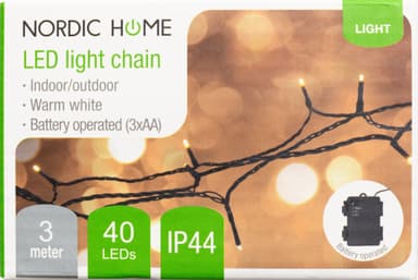 Nordic Home Christmas lyslenke 4420025 (hvit)