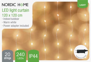 Nordic Home Christmas lysgardin 4420035 (hvit)