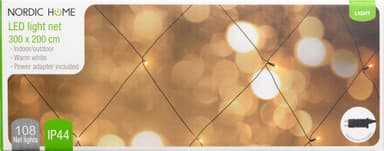 Nordic Home Christmas lysnett 4420038 (hvit)