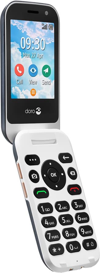 Doro 7081 mobiltelefon (grafitt/hvit)