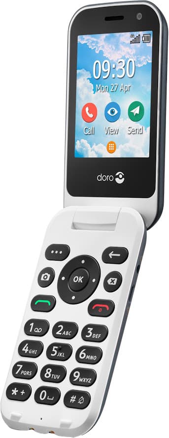 Doro 7081 mobiltelefon (grafitt/hvit)
