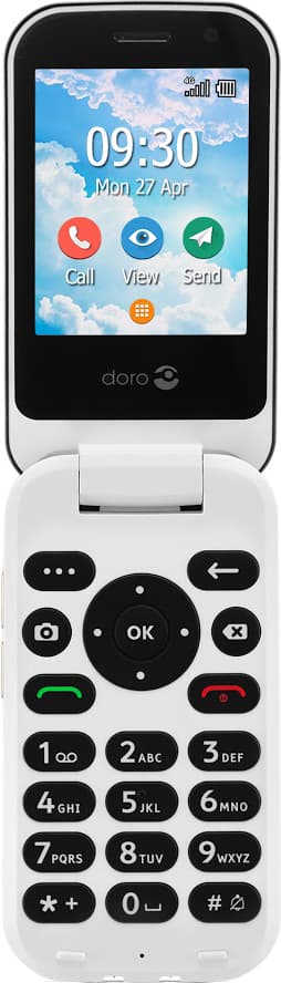 Doro 7081 mobiltelefon (grafitt/hvit)