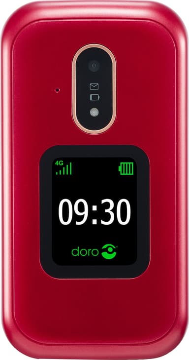 Doro 7081 mobiltelefon (rød/hvit)