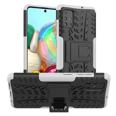 Støtsikkert deksel med stativ Samsung Galaxy A71 (SM-A715F)  - Hvit