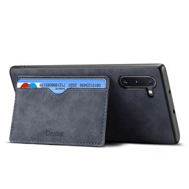 Denior skinn kort deksel Samsung Galaxy Note 10 (SM-N970F) - Grå