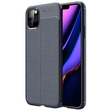 Lærmønstret silikondeksel Apple iPhone 11 Pro Max (6.5")  - Blå