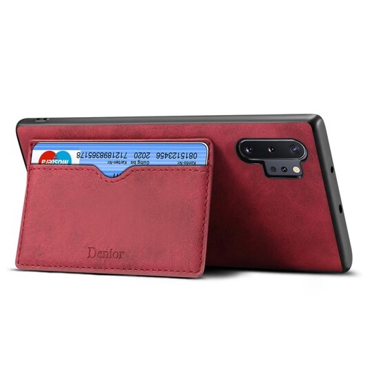 Denior Lærdeksel med kort Samsung Galaxy Note 10 Plus (N975F)  - RØD