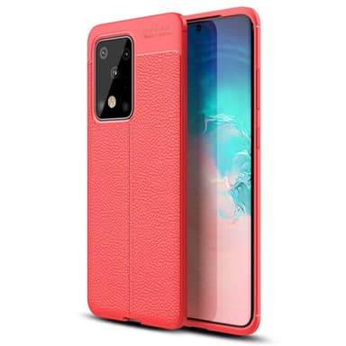 Lærmønstret silikondeksel Samsung Galaxy S20 Ultra (SM-G988F)  - RØ