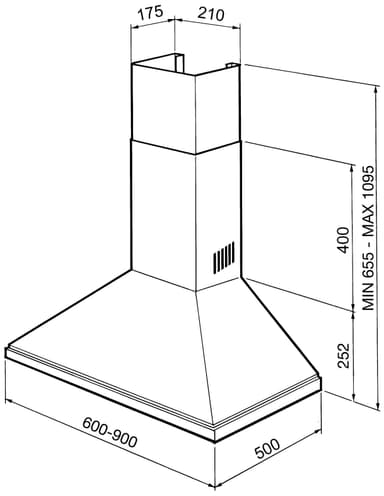 Smeg ventilator KSED95XE (rustfritt stål)