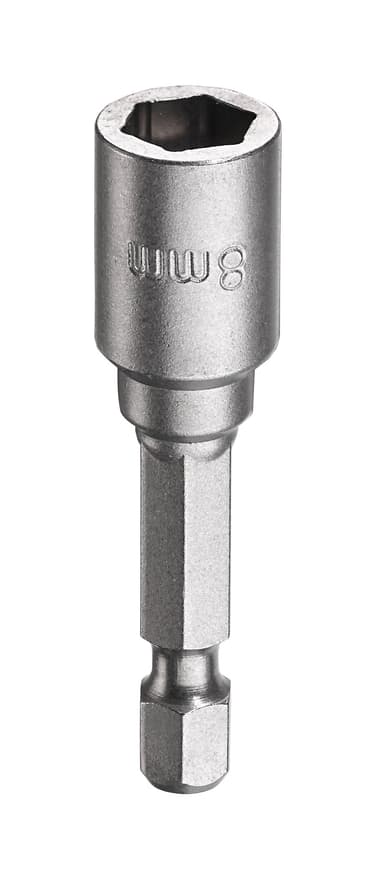 Pipenøkkel, magnetisk, 8 mm, med E6,3 mm-skaft