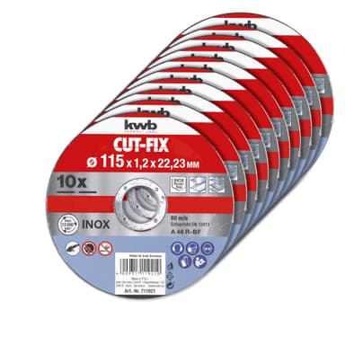 Kappeskive, Ø115×1,0 mm, 10 stk.