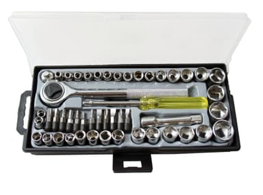Toppnøkkelsett 1/4" og 3/8" - 50 deler
