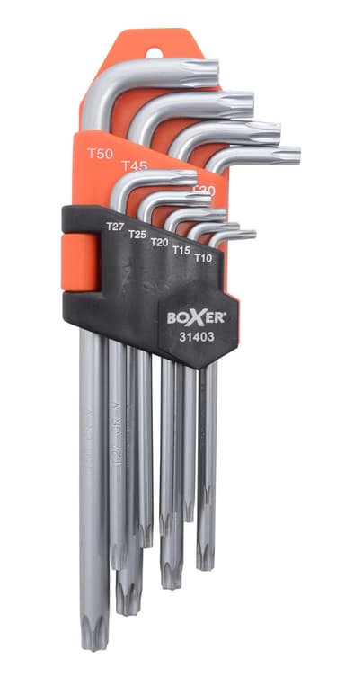 Torx-nøkkelsett 9 deler - CrV-stål
