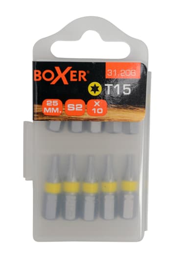 Bits TORX 15 - 10 stk. i eske S2-stål