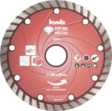 Diamantsagblad, Red Line, Ø125 mm, CD