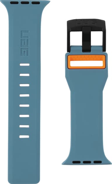 UAG Civilian Apple Watch 44/42 mm silikonreim (skiferblå/oransje)