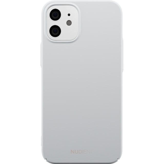 Nudient v2 iPhone 12 Mini slankt deksel (pearl grey)