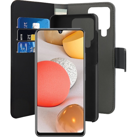 Puro 2-i-1 lommebokdeksel til Samsung Galaxy A42 5G (sort)
