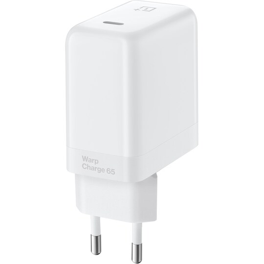 OnePlus Warp Charge 65 strømadapter (hvit)