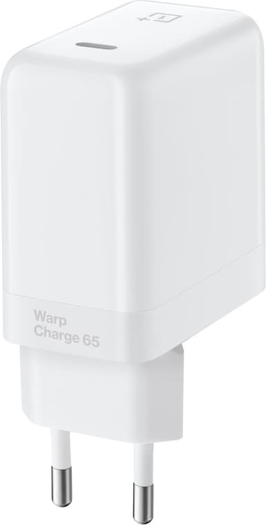 OnePlus Warp Charge 65 strømadapter (hvit)