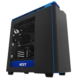 NZXT H440W 2017 PC-kabinett (sort/blå/vindu)