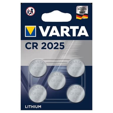 Varta Knappcellebatteri CR2025 - 5-pk