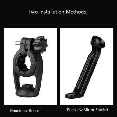 Vanntett mobilholder for mountain bike med kortholder som festes på bakspeilet