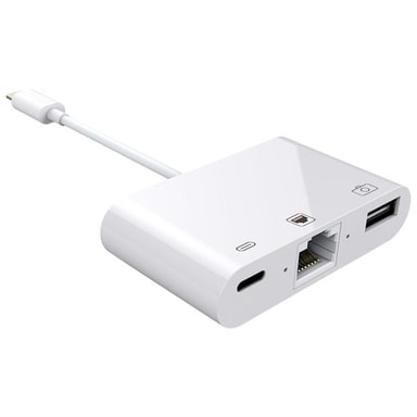 iPhone/iPad hub fra lightning til + USB + Lightning Elkjøp