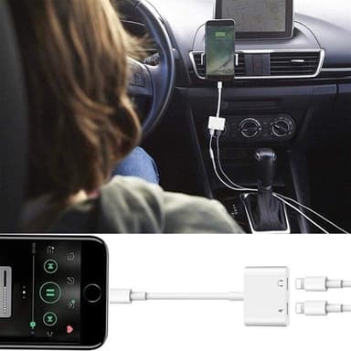 Hodetelefon og ladeadapter Lightning x2  til Lightning