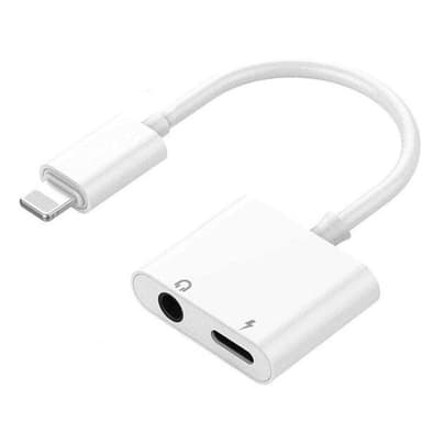 Lade & Hodetelefonadapter Lightning + 3,5mm til Ligtning