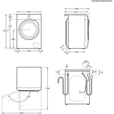 Electrolux PerfectCare 900 vask/tørk EW9W8862E9