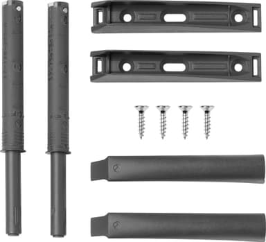Epoq Push Opener døråpner til skapdør 37 mm (grå), 2 stk.