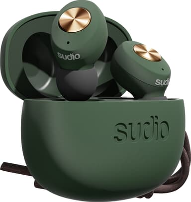 Sudio Tolv helt trådløse in-ear hodetelefoner (grønn)