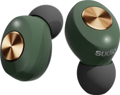 Sudio Tolv helt trådløse in-ear hodetelefoner (grønn)