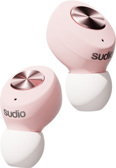 Sudio Tolv helt trådløse in-ear hodetelefoner (rosa)