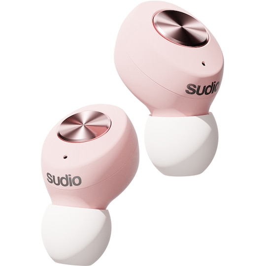 Sudio Tolv helt trådløse in-ear hodetelefoner (rosa)