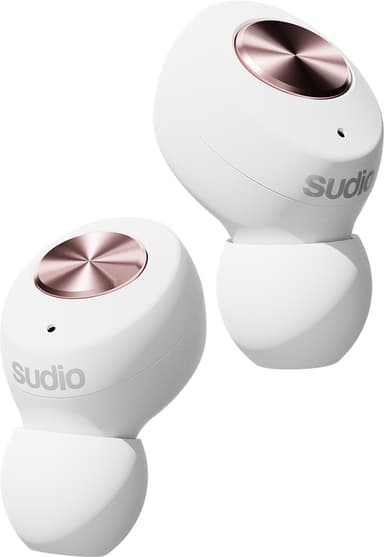 Sudio Tolv helt trådløse in-ear hodetelefoner (hvit)