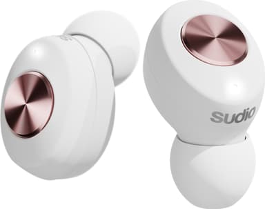 Sudio Tolv helt trådløse in-ear hodetelefoner (hvit)
