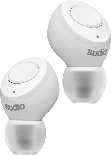Sudio Tolv R helt trådløse in-ear hodetelefoner (hvit)